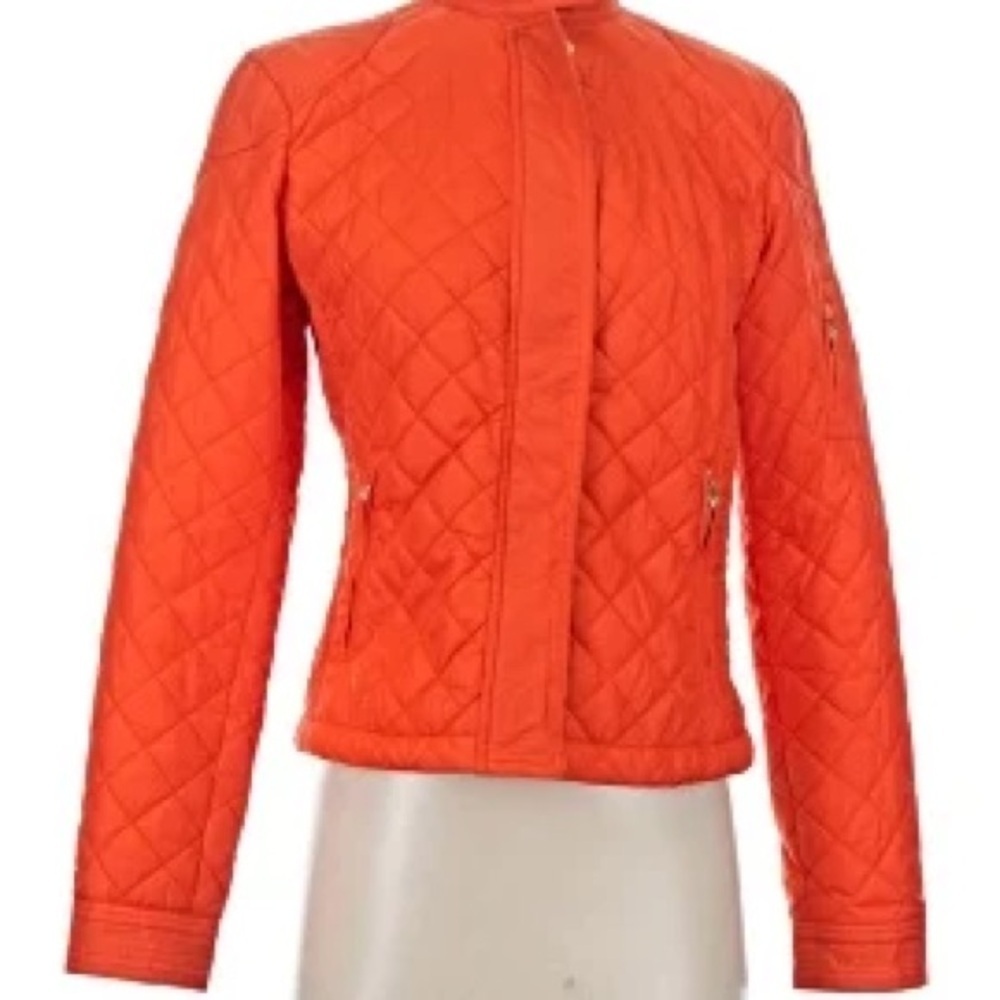 C. Wonder Quilted Orange/Red Bomber Jacket - Picture 4 of 4